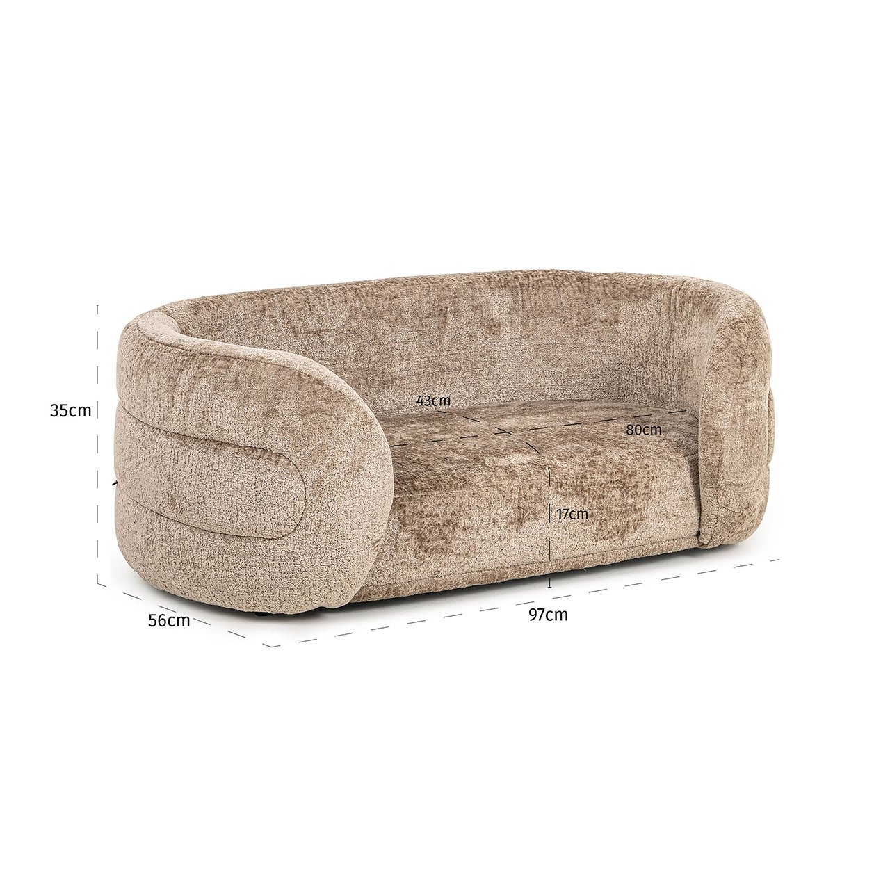 Haustierbett Bingo taupe chenille (Bergen 104 taupe chenille) Haustierbett Bingo taupe chenille (Bergen 104 taupe chenille)