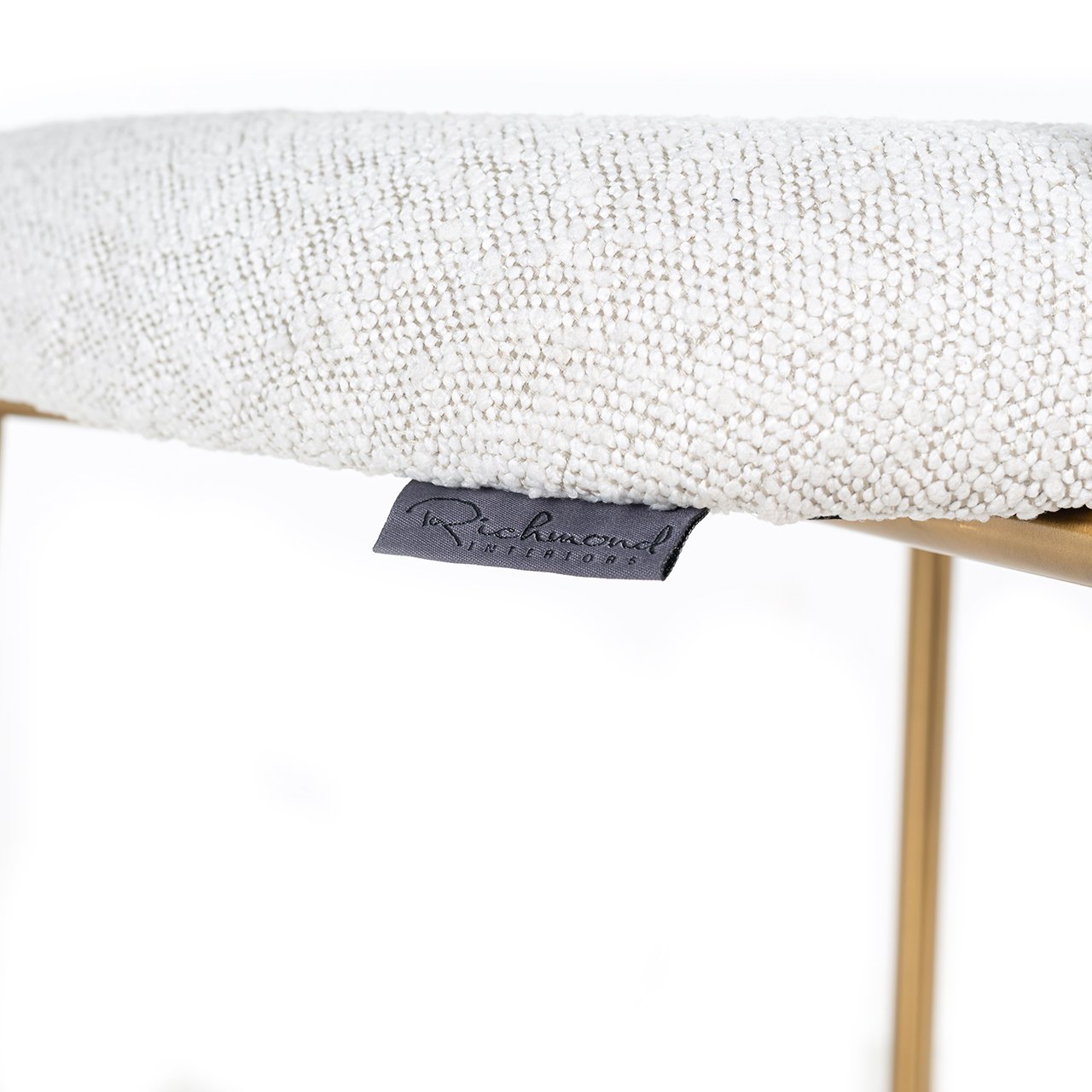 Barstuhl Xenia white bouclé / brushed gold (Copenhagen 900 Bouclé White) Barstuhl Xenia white bouclé / brushed gold (Copenhagen 900 Bouclé White)