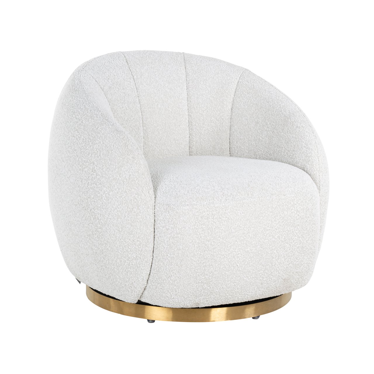 Lounge Stuhl Jago white bouclé swivel Lounge Stuhl Jago white bouclé swivel
