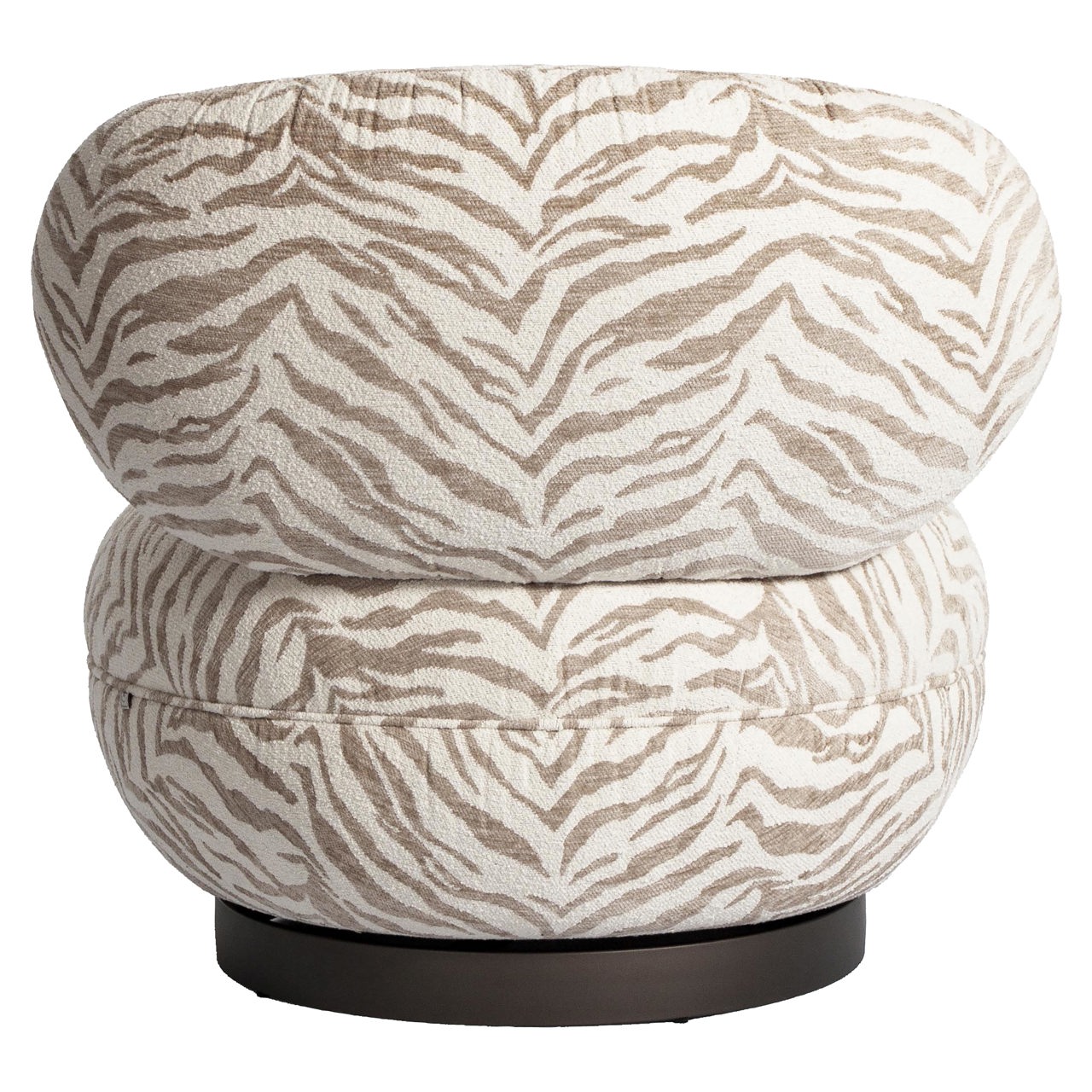 Lounge Stuhl Jace beige tiger swivel