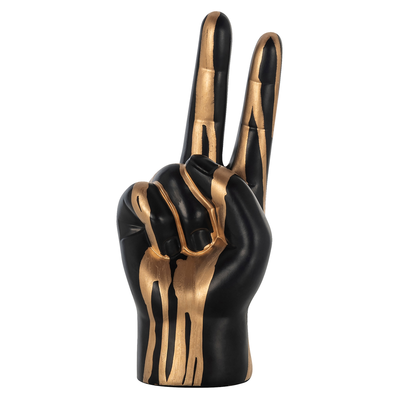 Dekoratives Objekt Peace black/gold