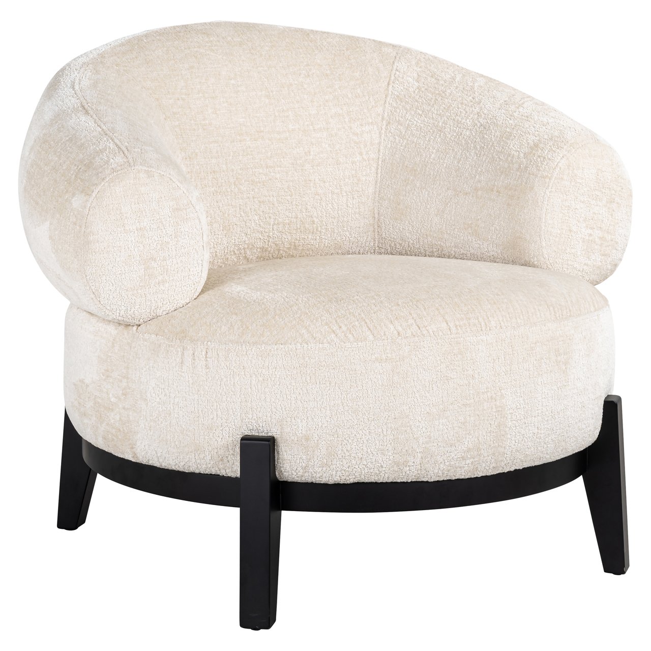 Lounge Stuhl Montana white chenille