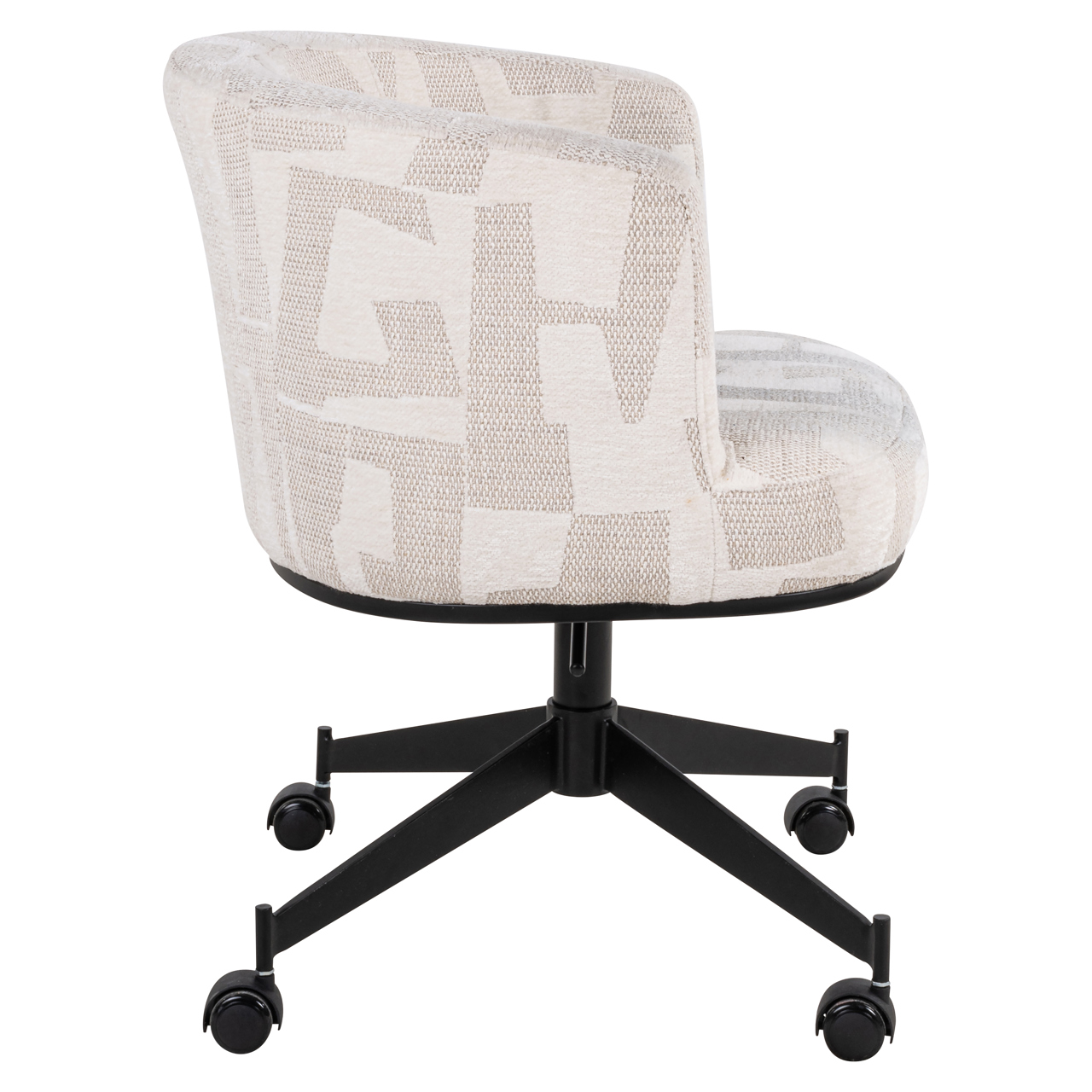 Esszimmerstuhl Rochenne beige graffic swivel on wheels