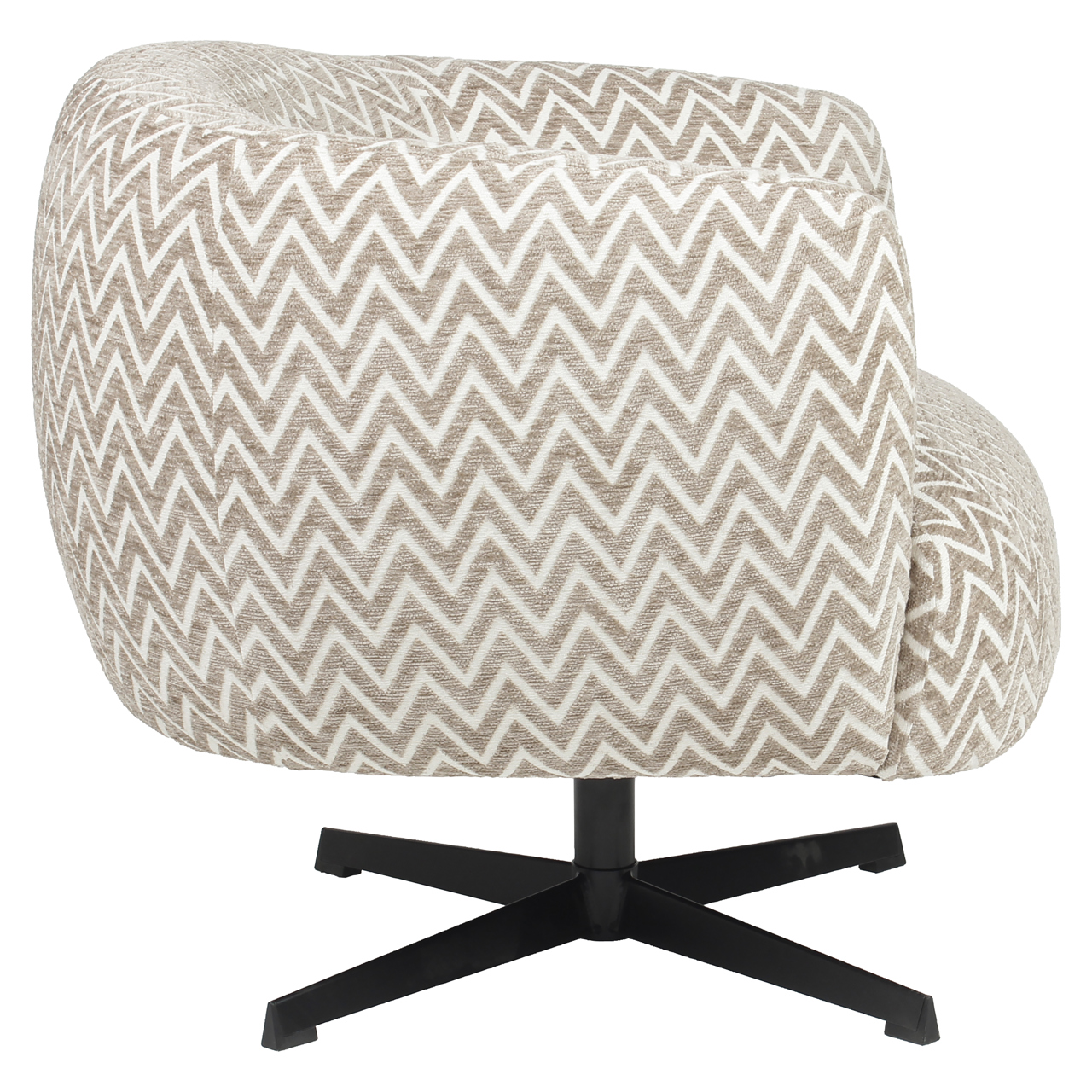 Lounge Stuhl Estelle sand chevron swivel