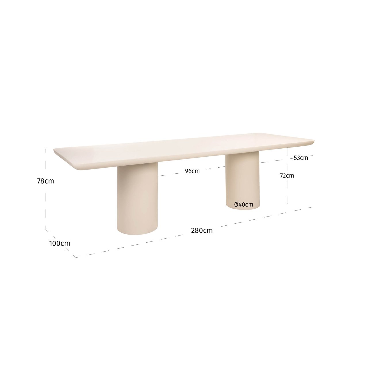 Outdoor Esstisch Urban Bloom sandstone 280 Outdoor Esstisch Urban Bloom sandstone 280