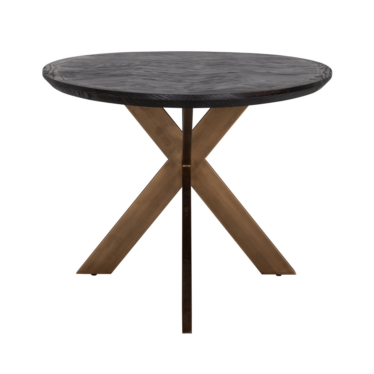 Esstisch Blackbone Brass black rustic oval 230
