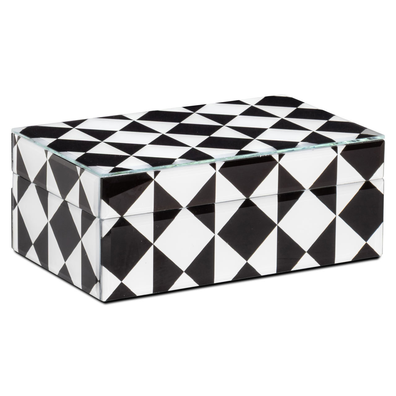 Aufbewahrungsbox Silas black/white small