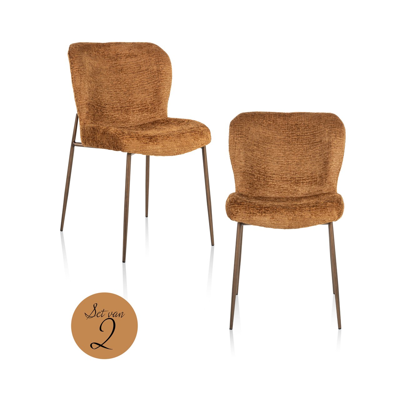 Esszimmerstuhl Odarby cognac fusion (Set of 2)