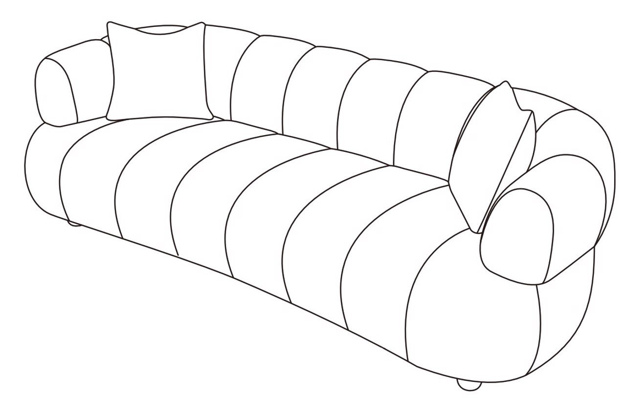 Sofa Amelia natural fancy