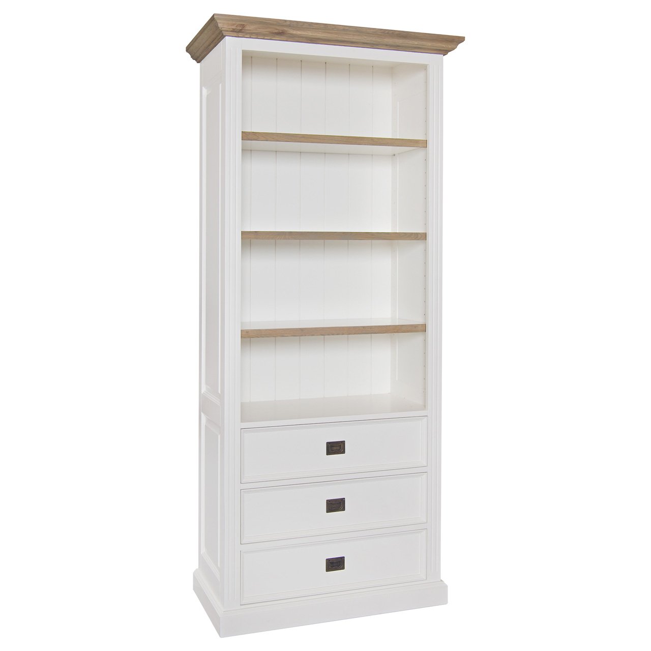 Bücherschrank Oakdale 3-Schubl. 3-Bretter (RAL9010)