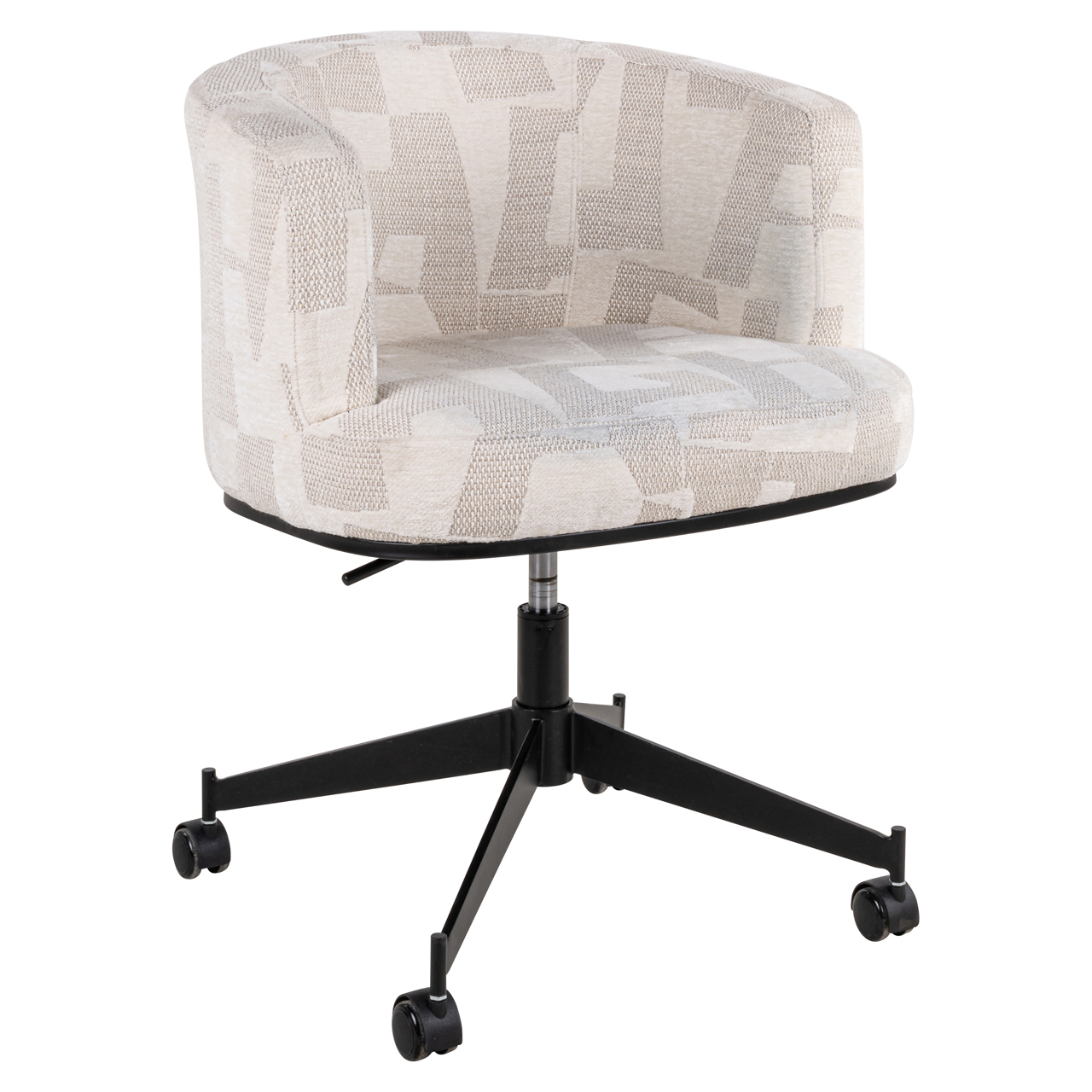 Esszimmerstuhl Rochenne beige graffic swivel on wheels