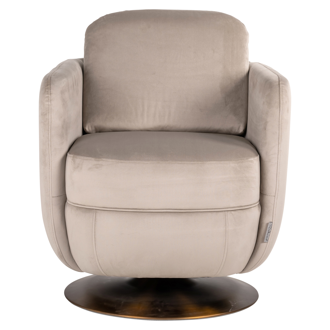 Lounge Stuhl Turner khaki velvet swivel fire retardant