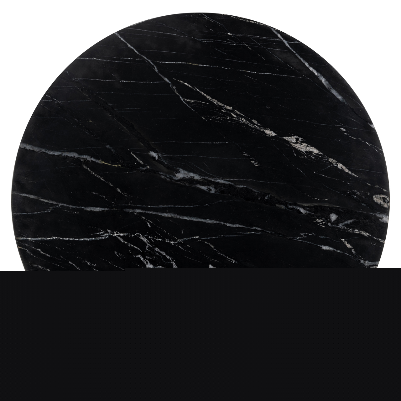 Bistro-Tisch Logan black/gold 75Ø