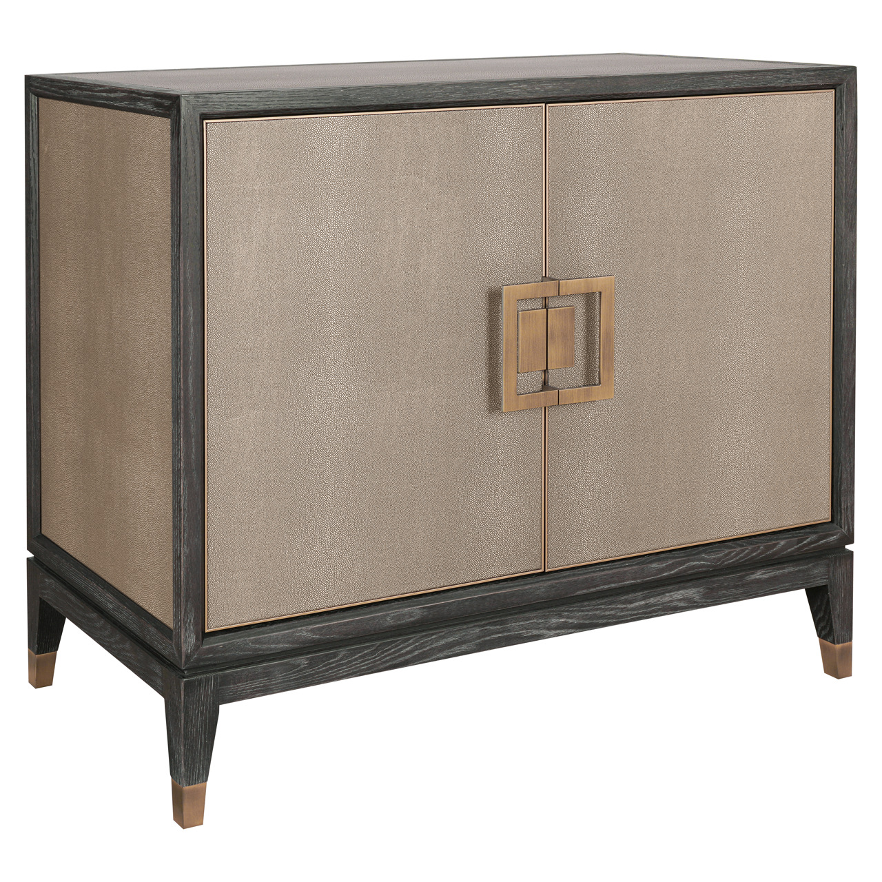 Sideboard Bloomville brass shagreen 2-doors