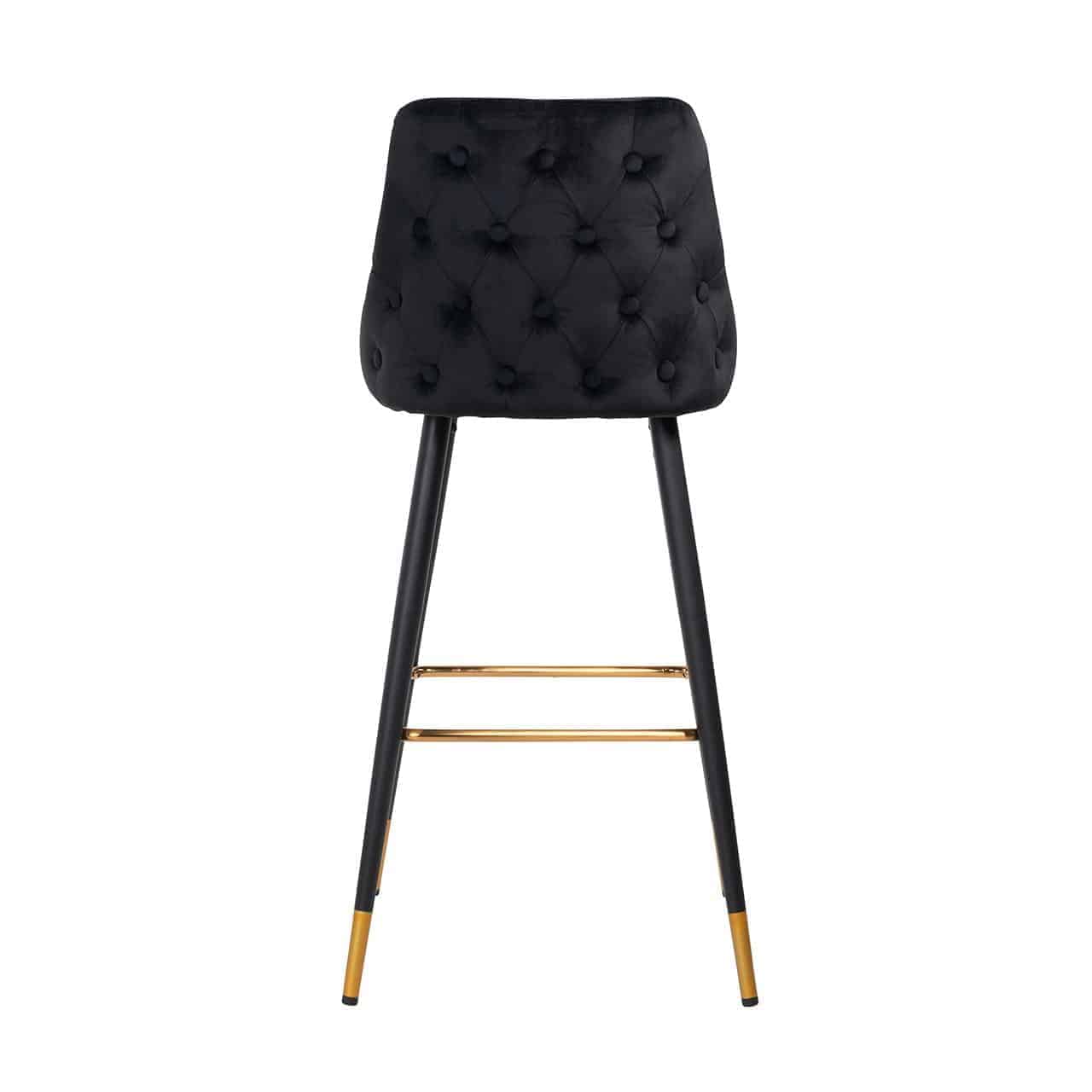 Barhocker Imani black velvet (Set of 2)
