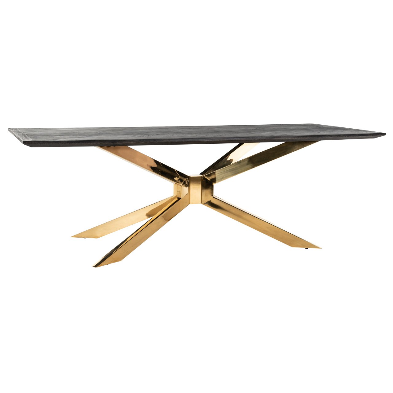 Esstisch Blackbone Matrix gold 240 (Black rustic)