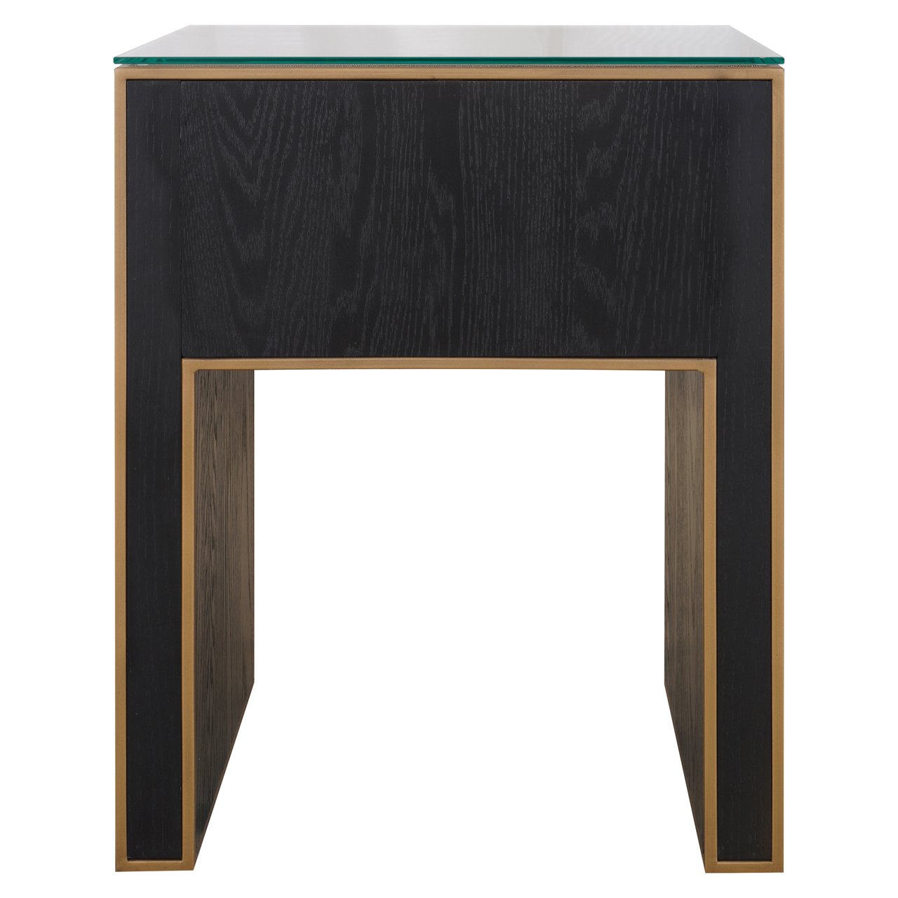 Nachttisch Bloomville brown incl. glass top