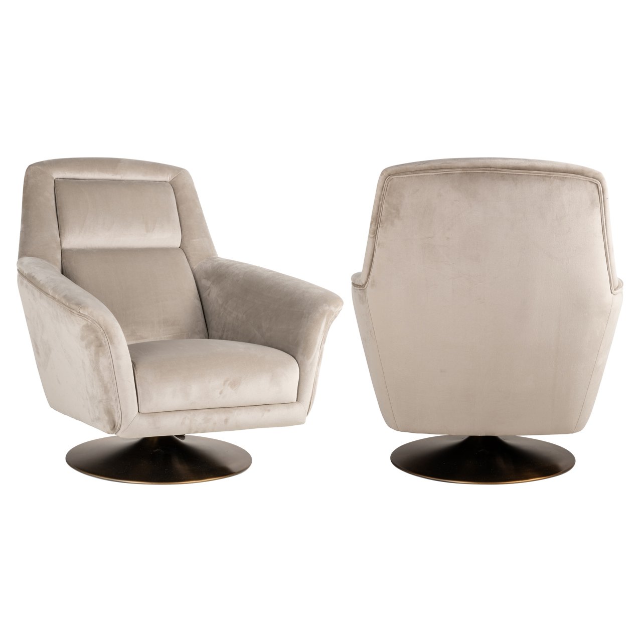 Lounge Stuhl Nora khaki velvet swivel Lounge Stuhl Nora khaki velvet swivel