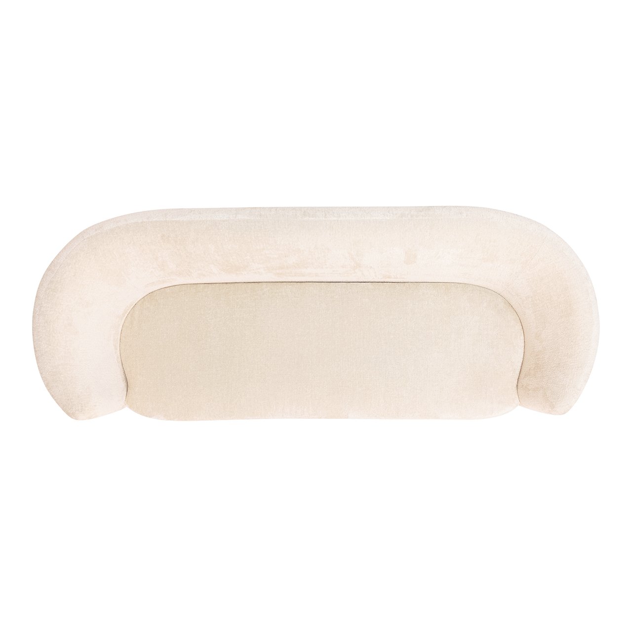 Couch Donatella white chenille fire retardant (FR-Bergen 900 white chenille)