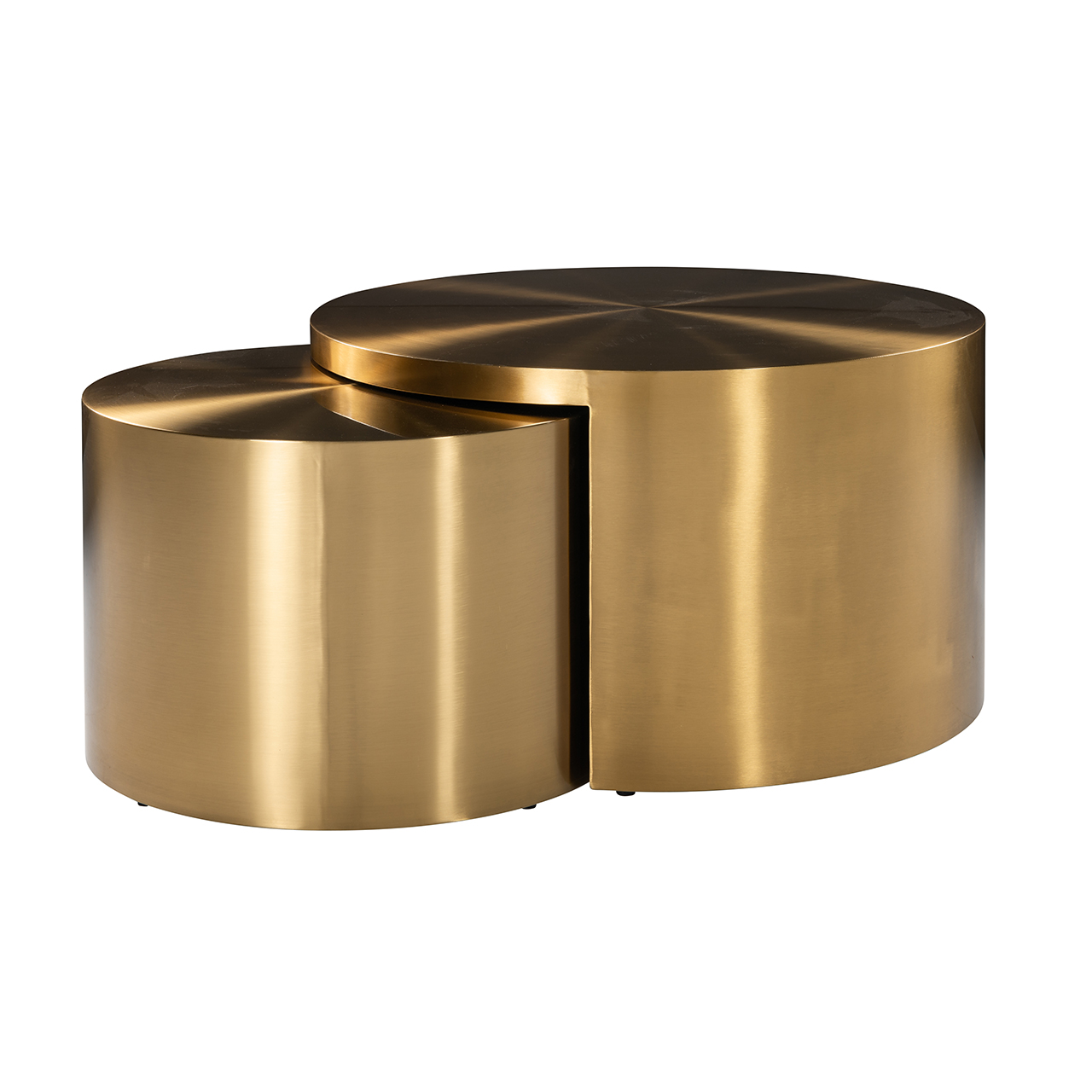 Couchtisch Big & Rich set of 2 brushed gold (Brushed Gold)