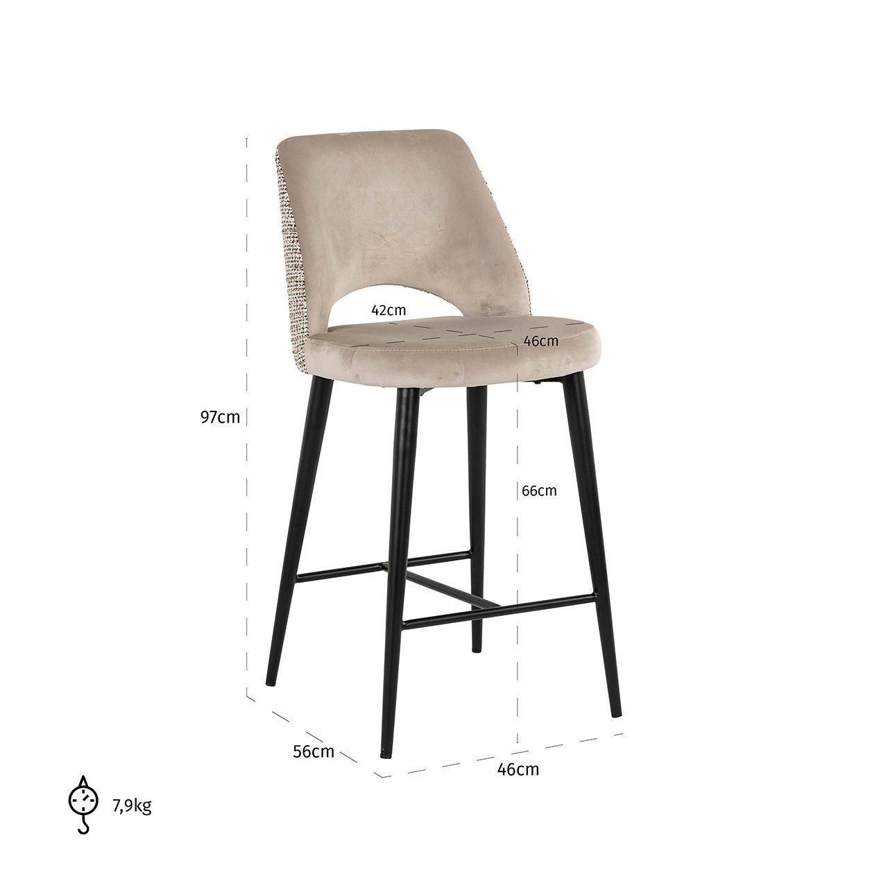 Thekenstuhl Tabitha trendy nature / quartz khaki fire ret. (Be Trendy 01 Nature) Thekenstuhl Tabitha trendy nature / quartz khaki fire ret. (Be Trendy 01 Nature)