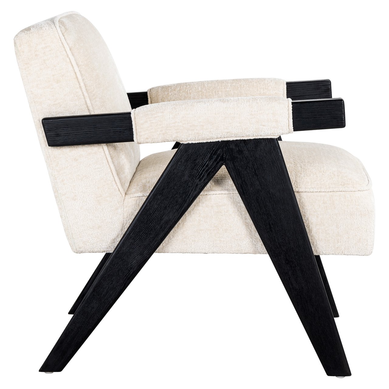 Lounge Stuhl Cooper white chenille