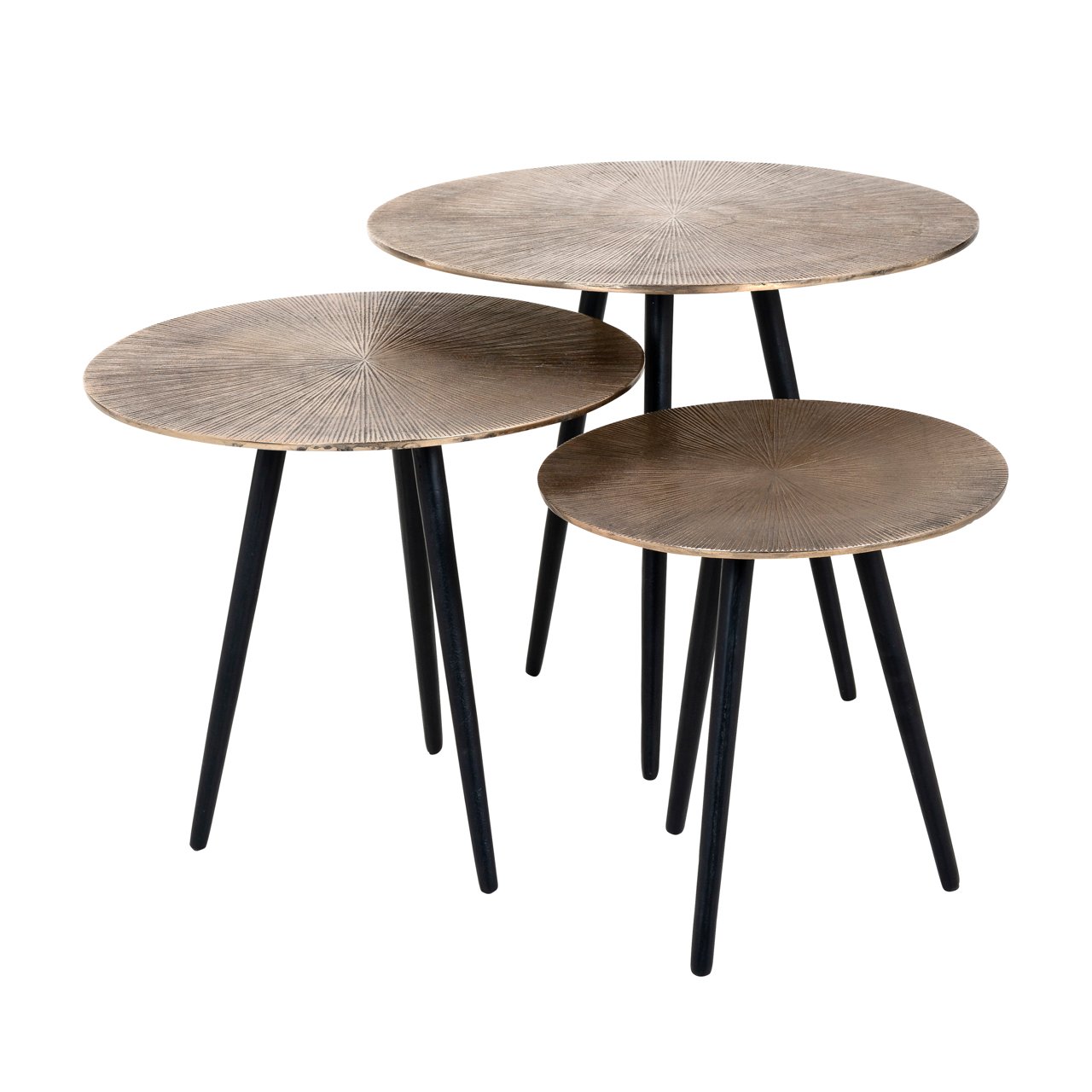 Couchtisch Vittorio champagne gold (Set of 3)