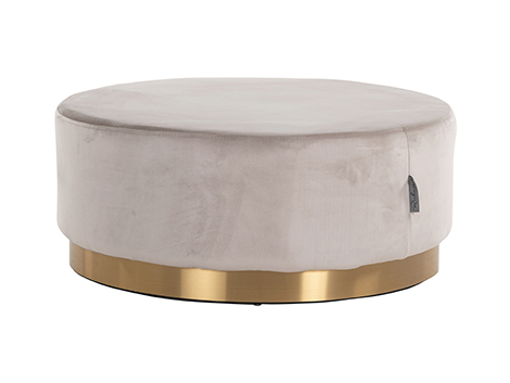 Richmond Fußhocker Emmy 70Ø Khaki Samt (Quartz Khaki 903)