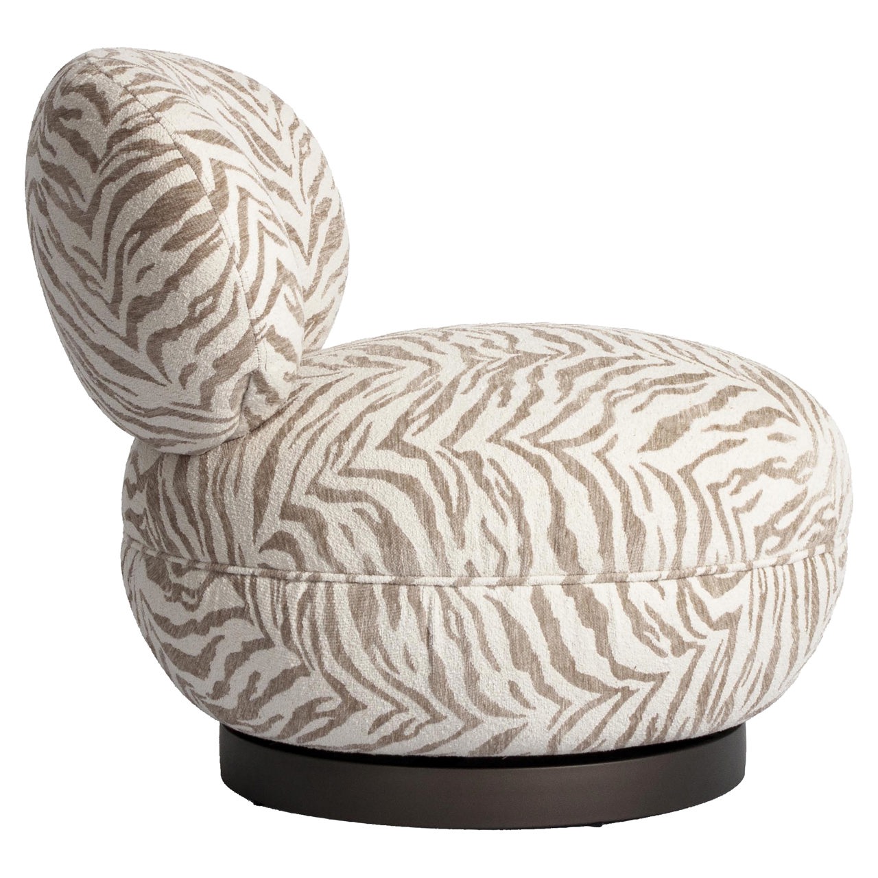 Lounge Stuhl Jace beige tiger swivel