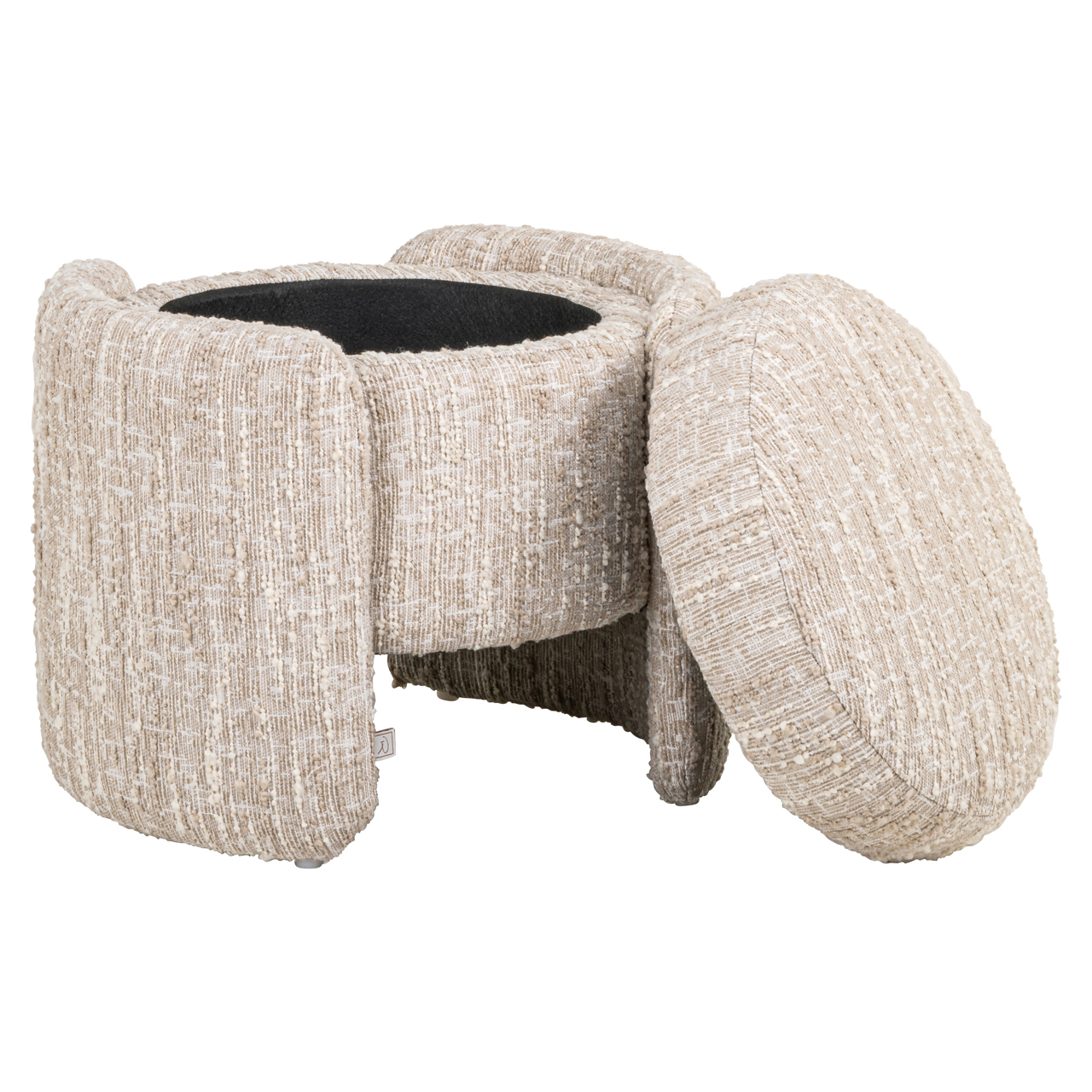 Hocker & Fußbank Cupid beige angora with storage