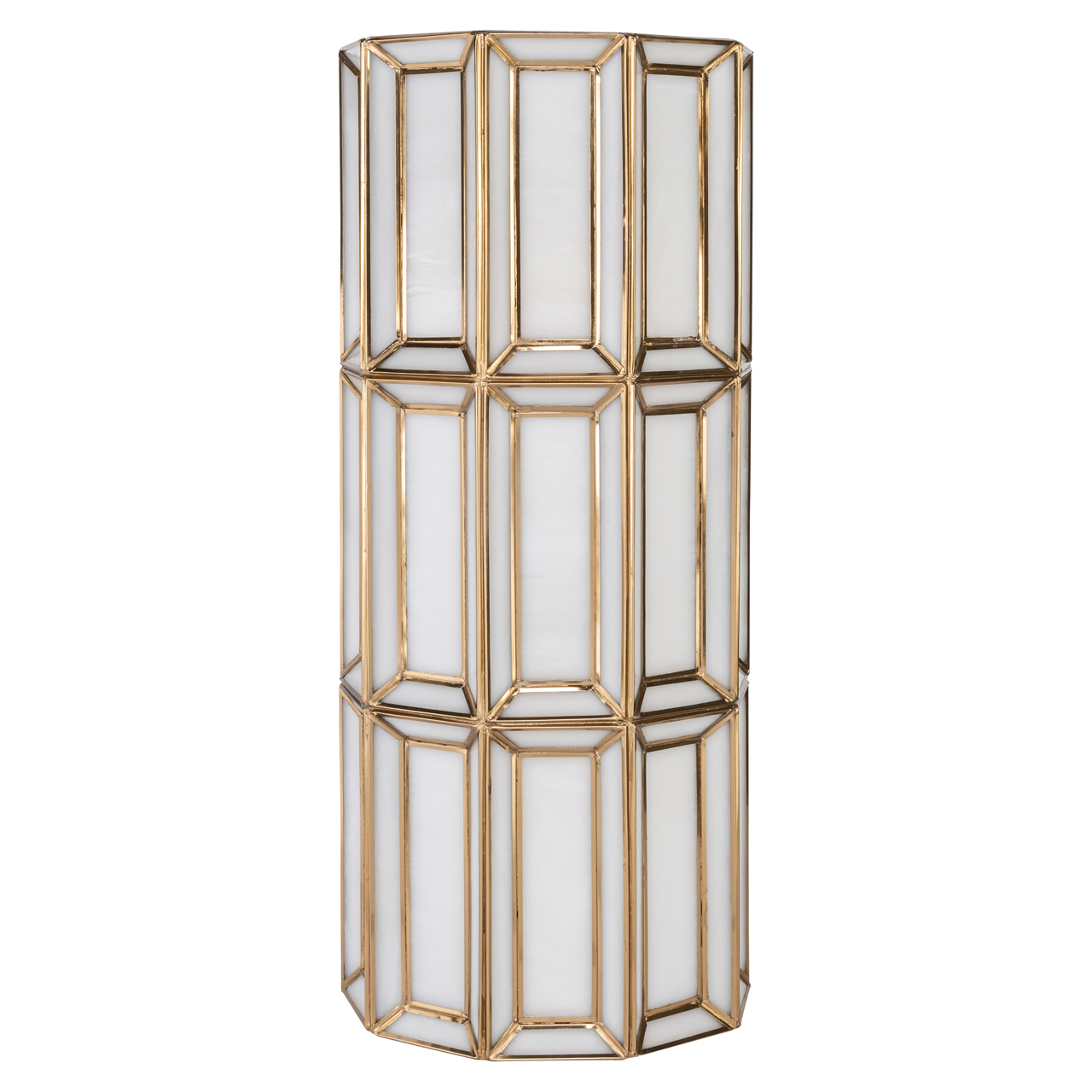 Wandlampe Opal brass antique