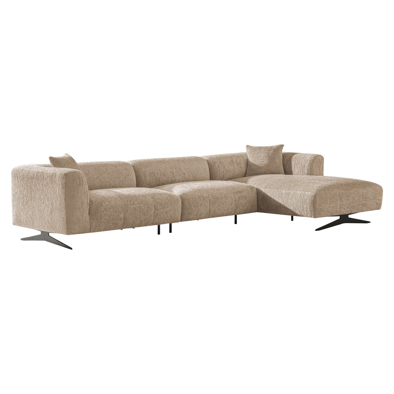 Sofa Hoxton lovely beige 3-seater + lounge right Sofa Hoxton lovely beige 3-seater + lounge right