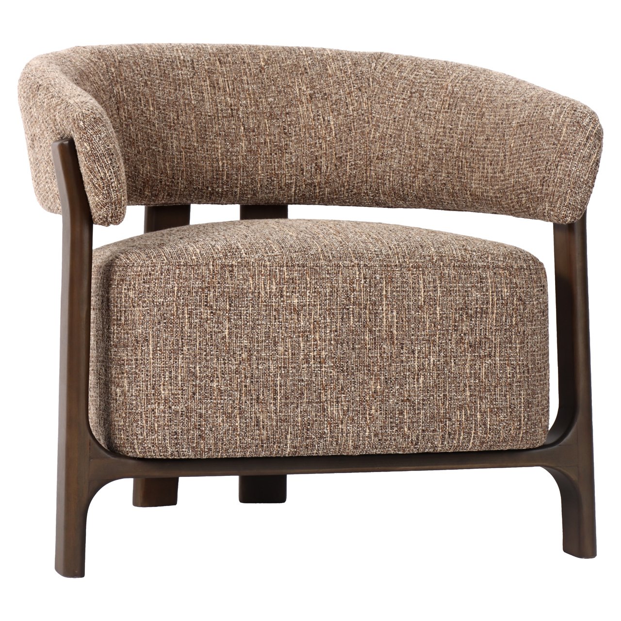 Lounge Stuhl Dalara brown tweed