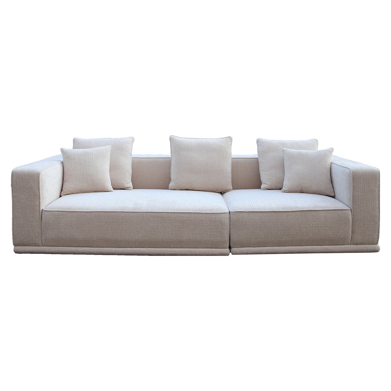 Sofa Lusso 3-Sitzer beige Chenille (Niagara 902 beige)