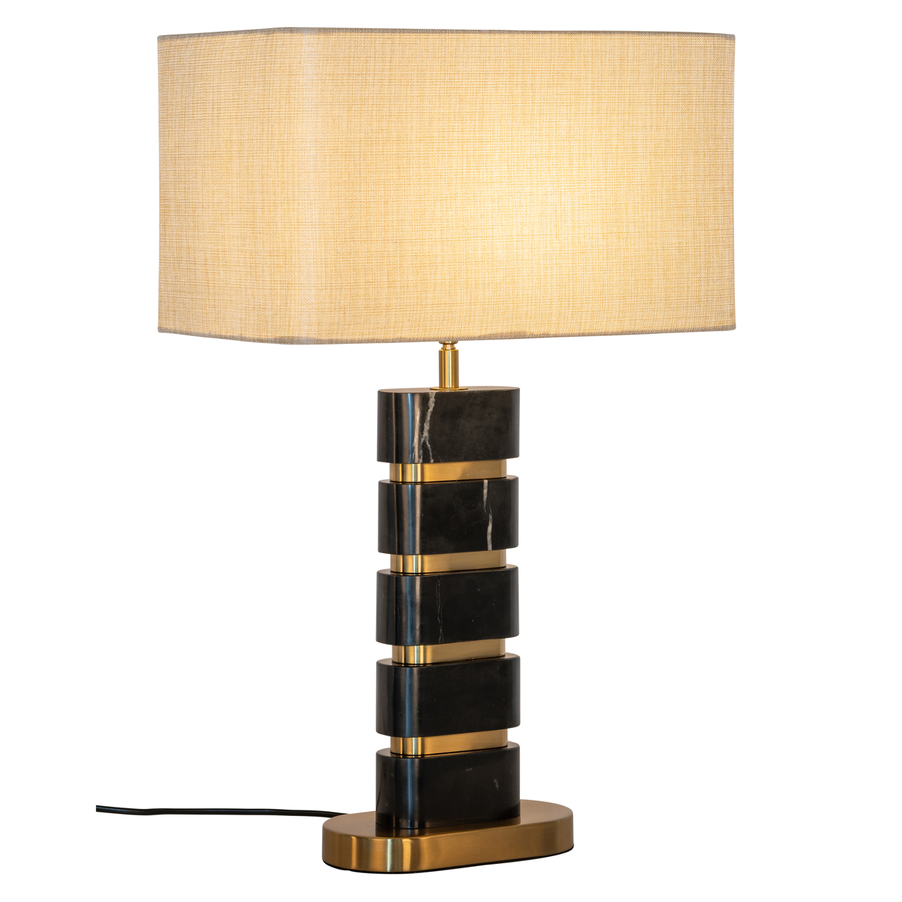 Tischlampe Levina black/gold