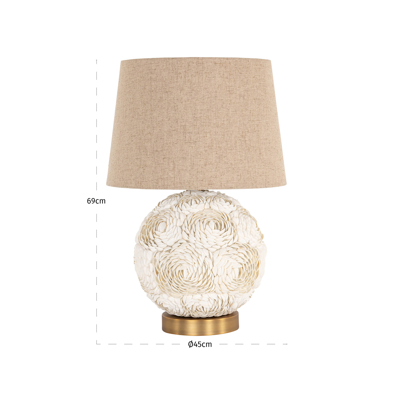 Tischlampe Jamie white
