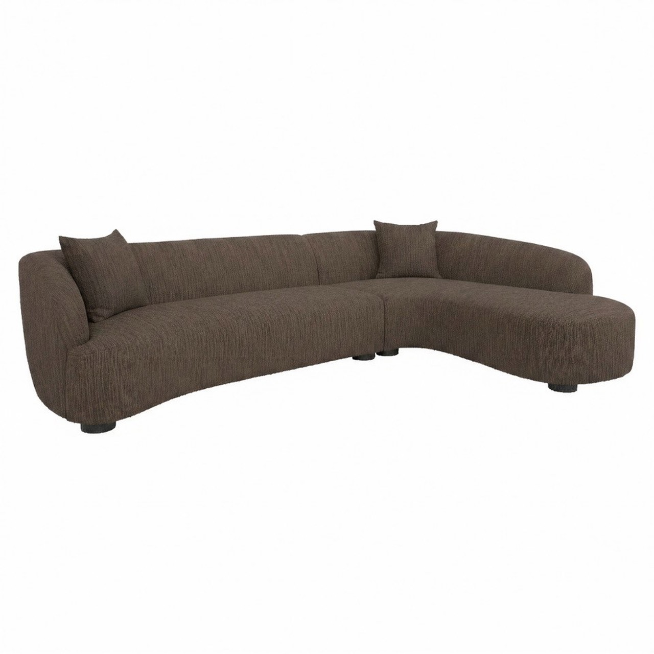 Sofa Pandora brown chunky lounge right