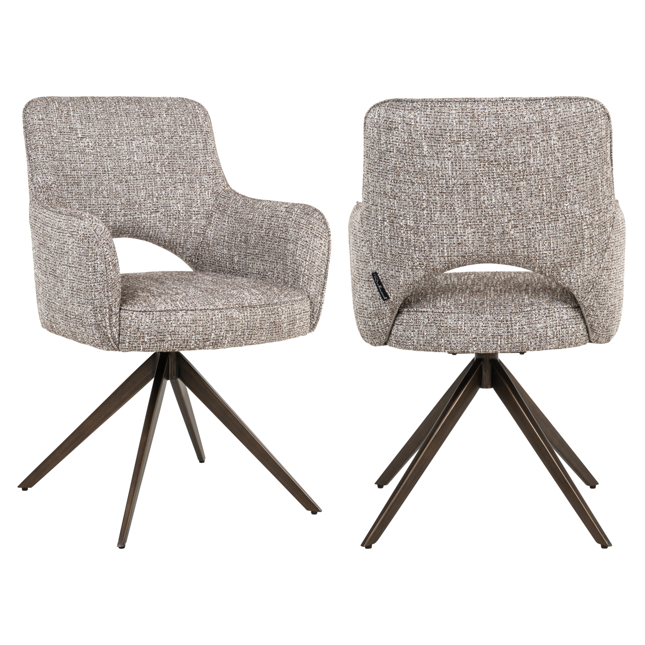 Esszimmerstuhl Ginerva earth tweed swivel