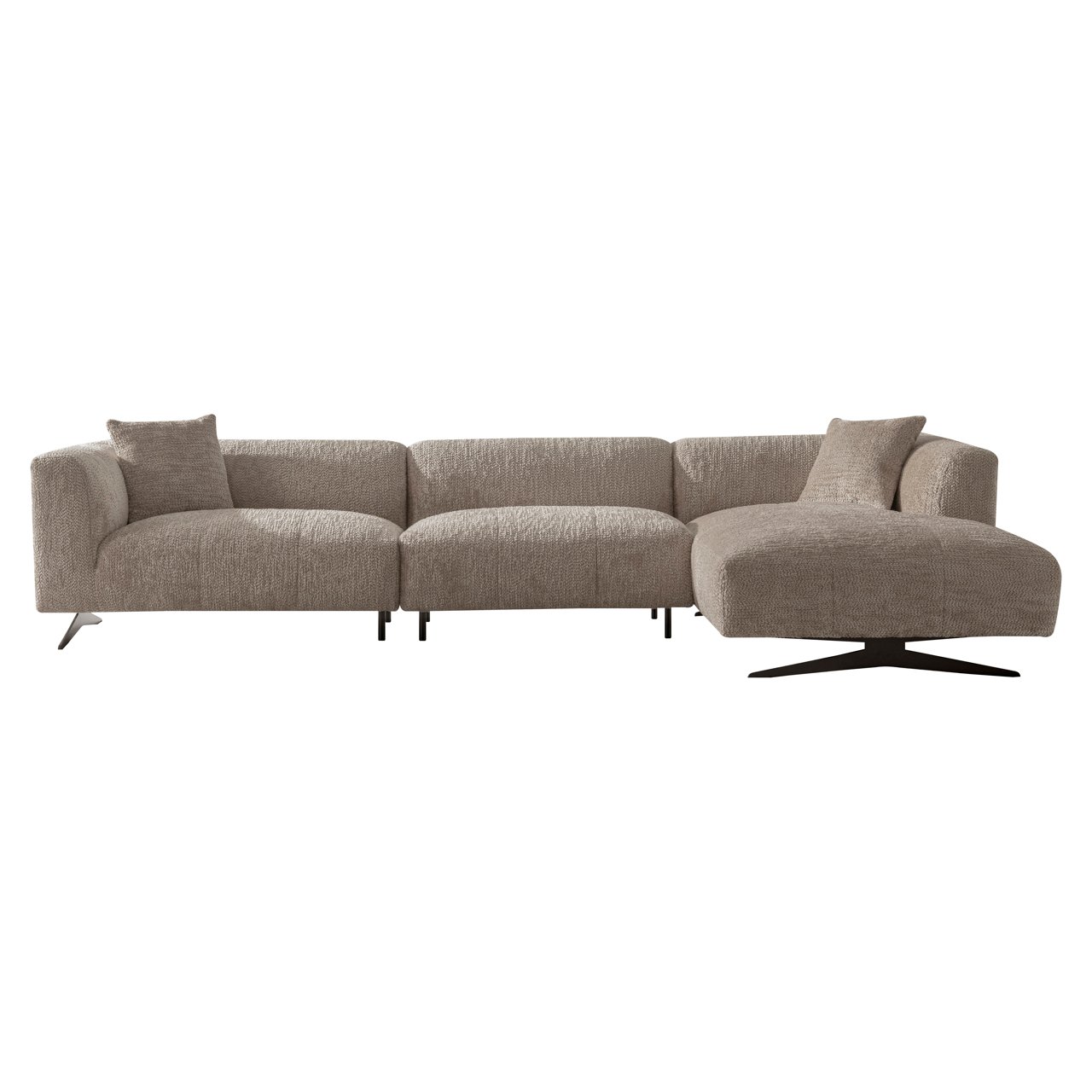 Sofa Hoxton lovely beige 3-seater + lounge right Sofa Hoxton lovely beige 3-seater + lounge right