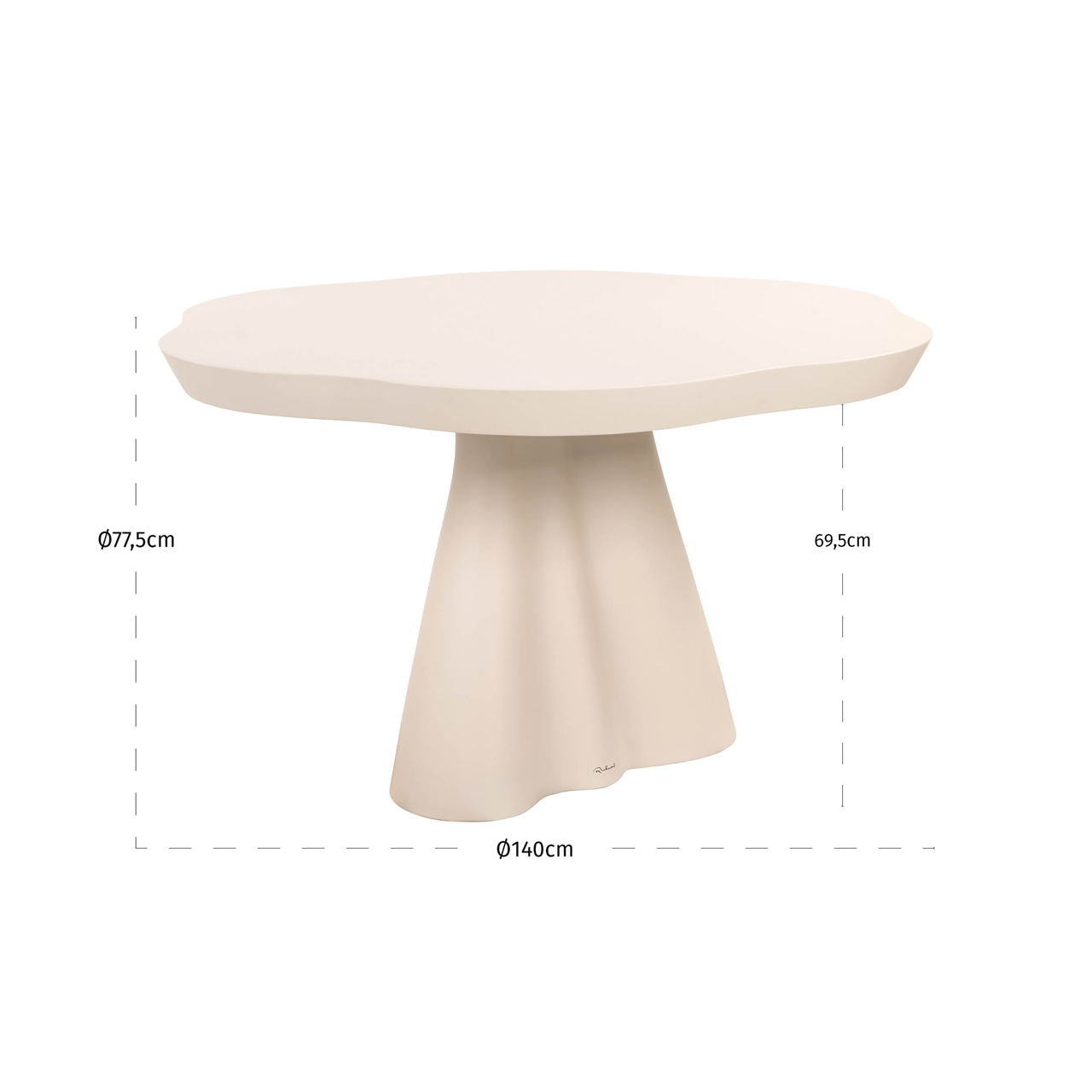 Outdoor Esstisch Urban Bloom sandstone 140x140