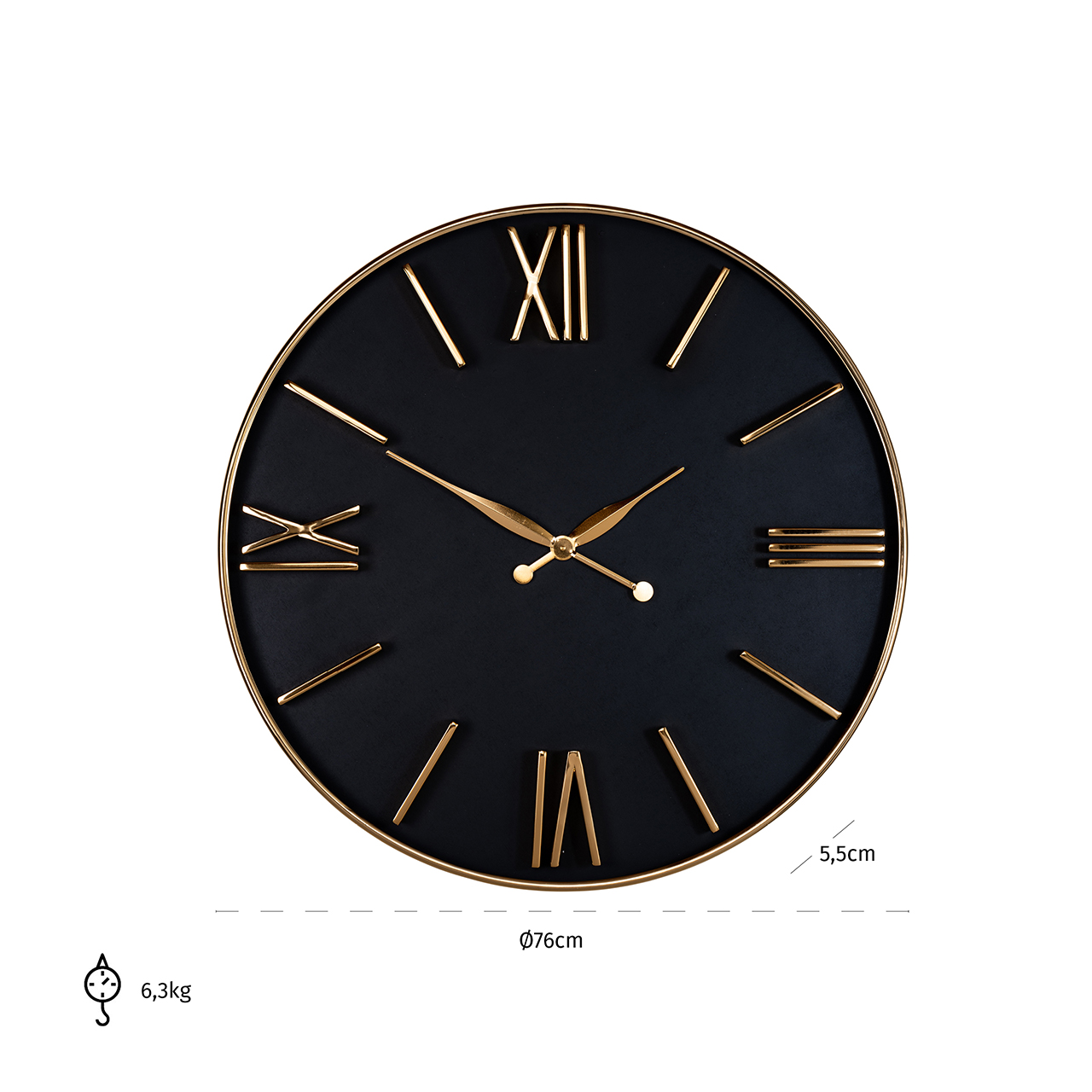 Richmond Clocks Uhr Lyem Schwarz/Gold