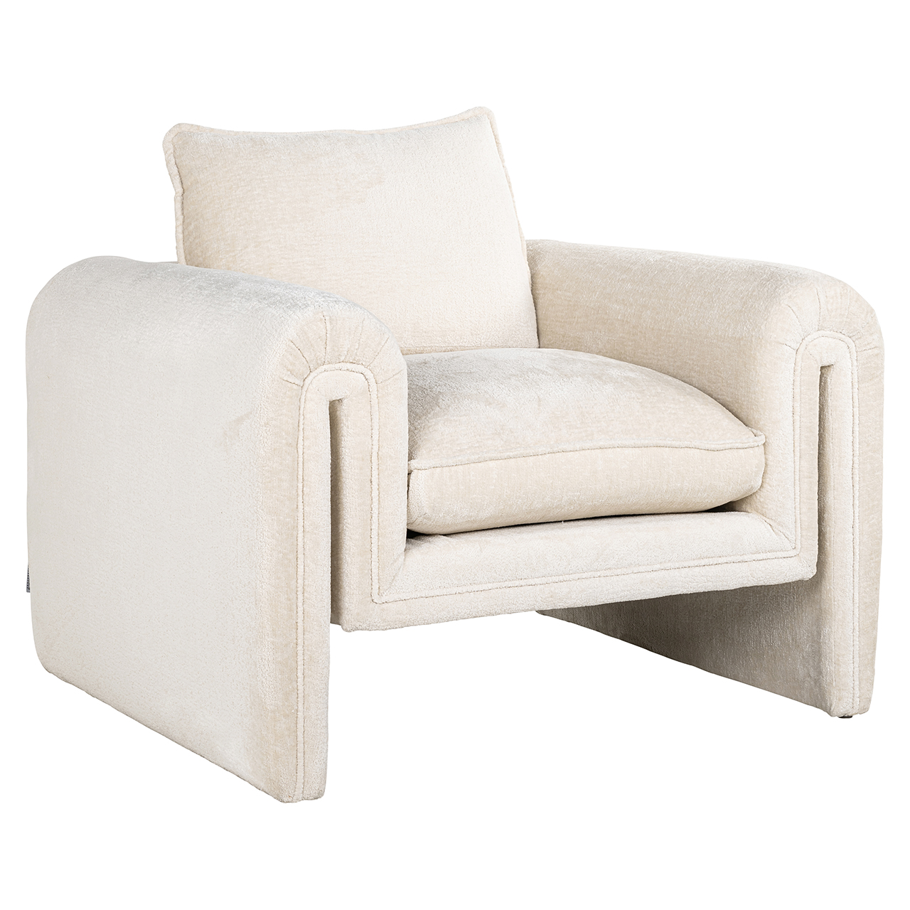 Sessel Sandro white chenille (Bergen 900 white chenille)