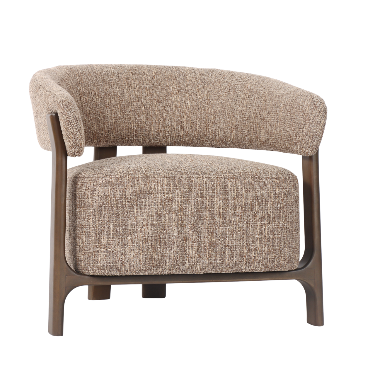 Lounge Stuhl Dalara brown tweed