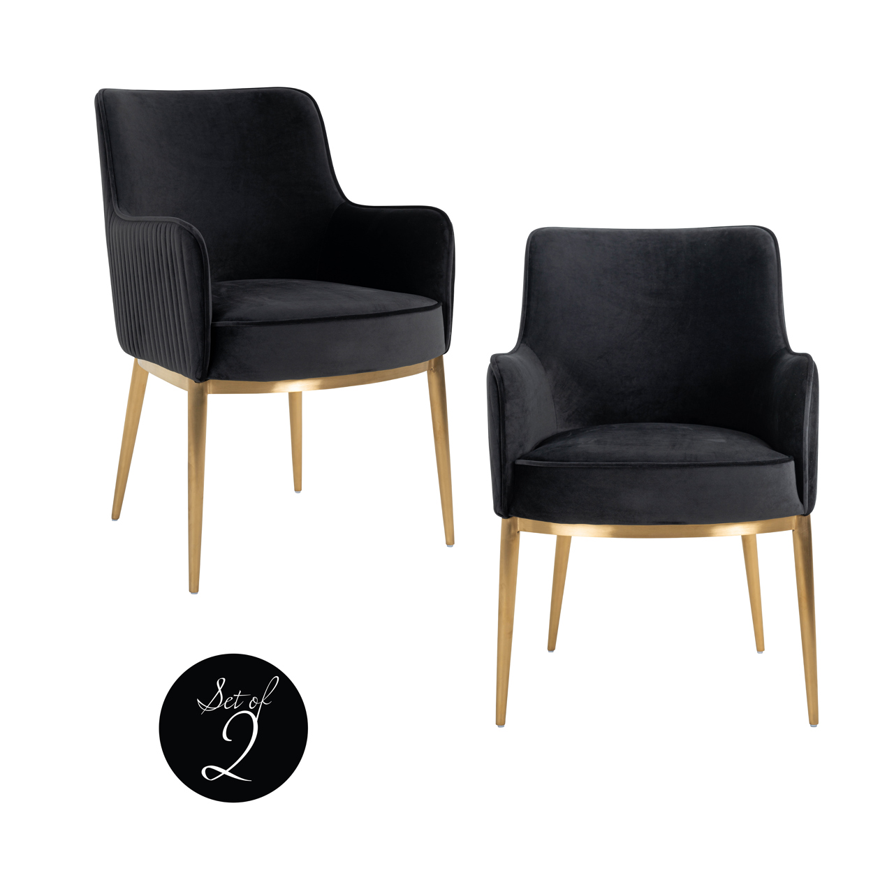 Esszimmerstuhl Breeze quartz anthracite fire retardant (Set of 2)